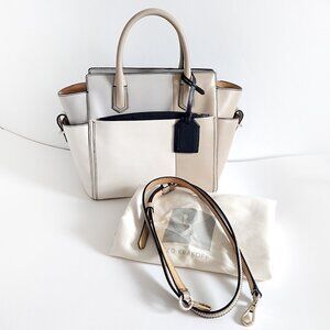 Reed Krakoff Leather Atlantique Neutral Colorblock Tote (Leather)